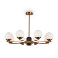 TAKKRONA Modern 81/56 cm  - vit/mässingsfärgad, Trend, metall/glas (81/56cm) - MAYTONI