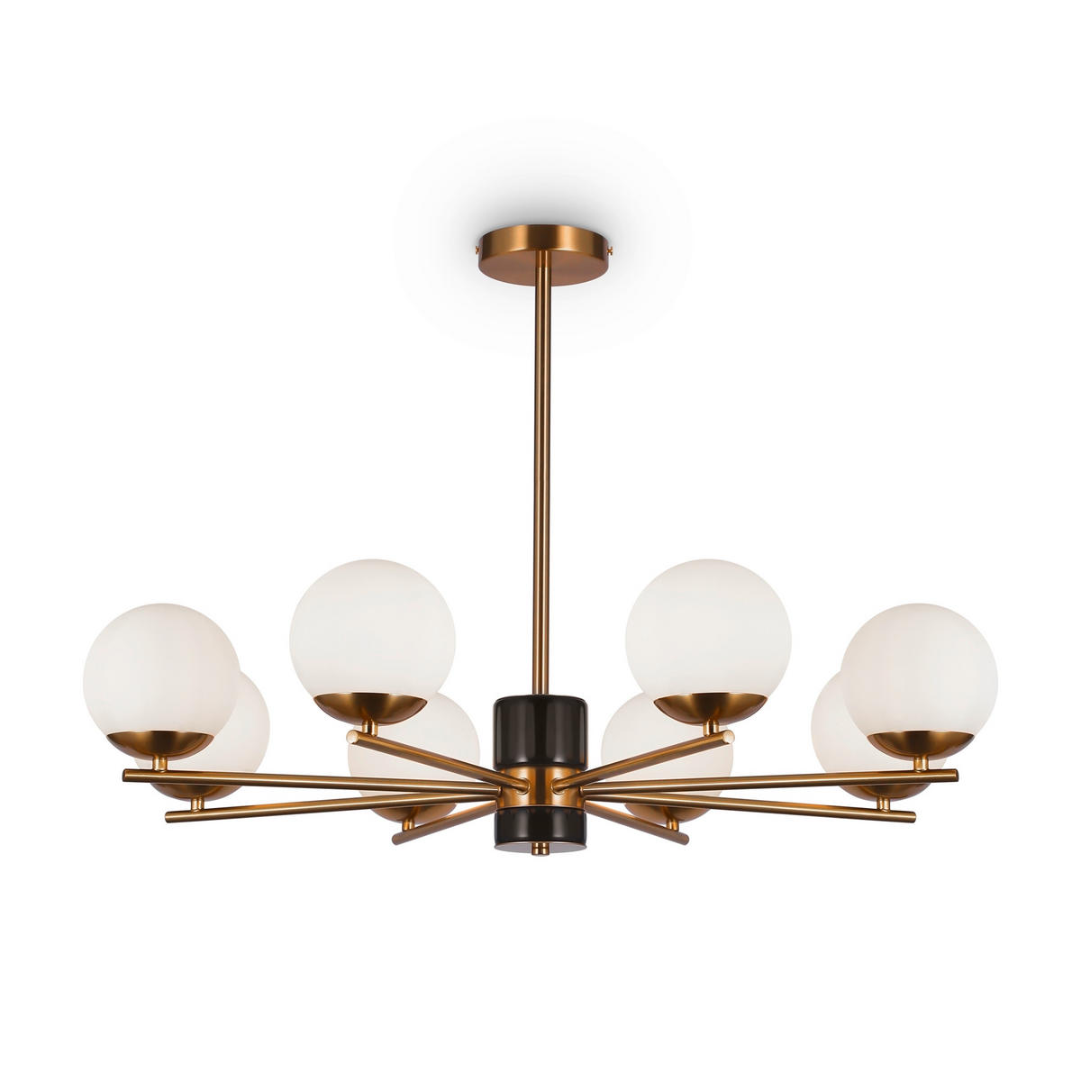TAKKRONA Modern 81/56 cm  - vit/mässingsfärgad, Trend, metall/glas (81/56cm) - MAYTONI