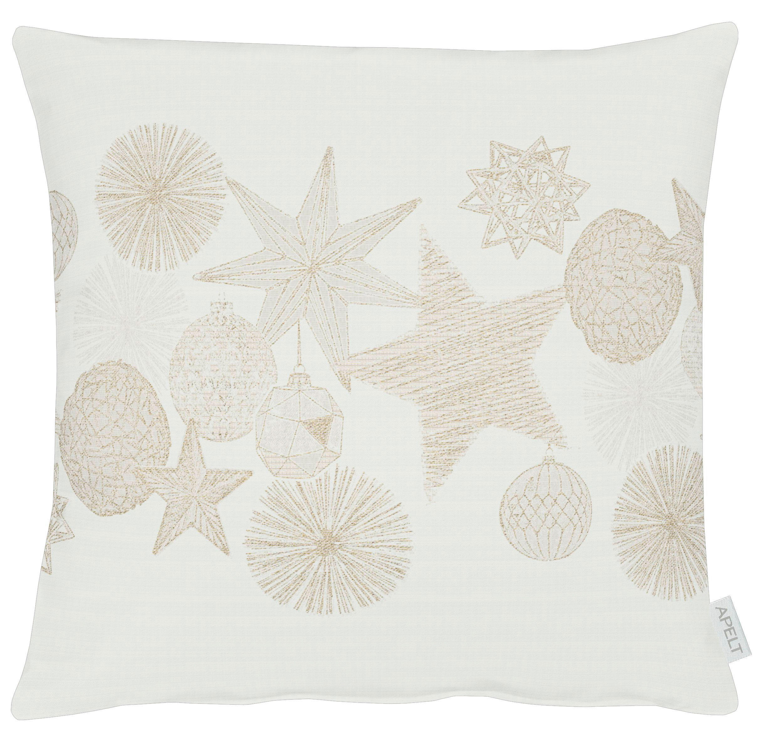 KISSENHÜLLE Christmas Glam - Goldfarben/Naturfarben, Basics, Textil (49x49cm) - X-Mas