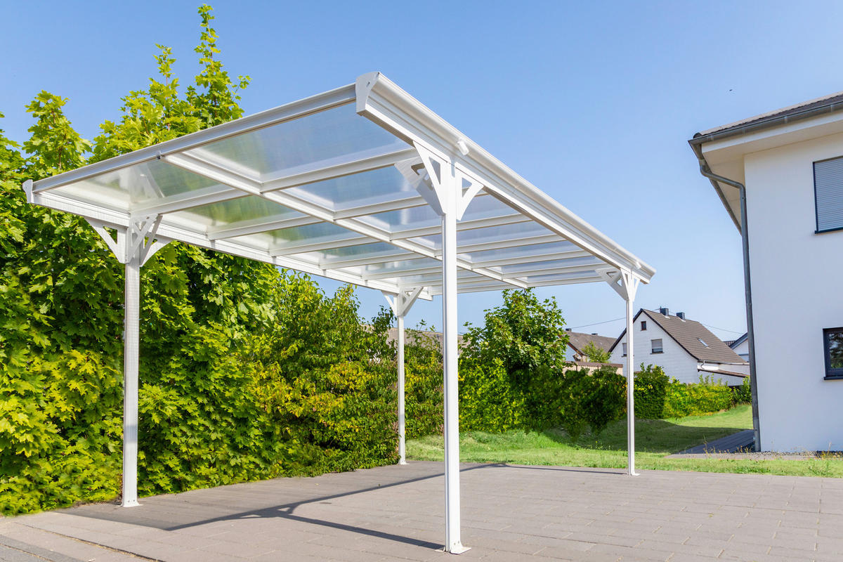 CARPORT - Weiß, Basics, Kunststoff/Metall (305/232/503cm)