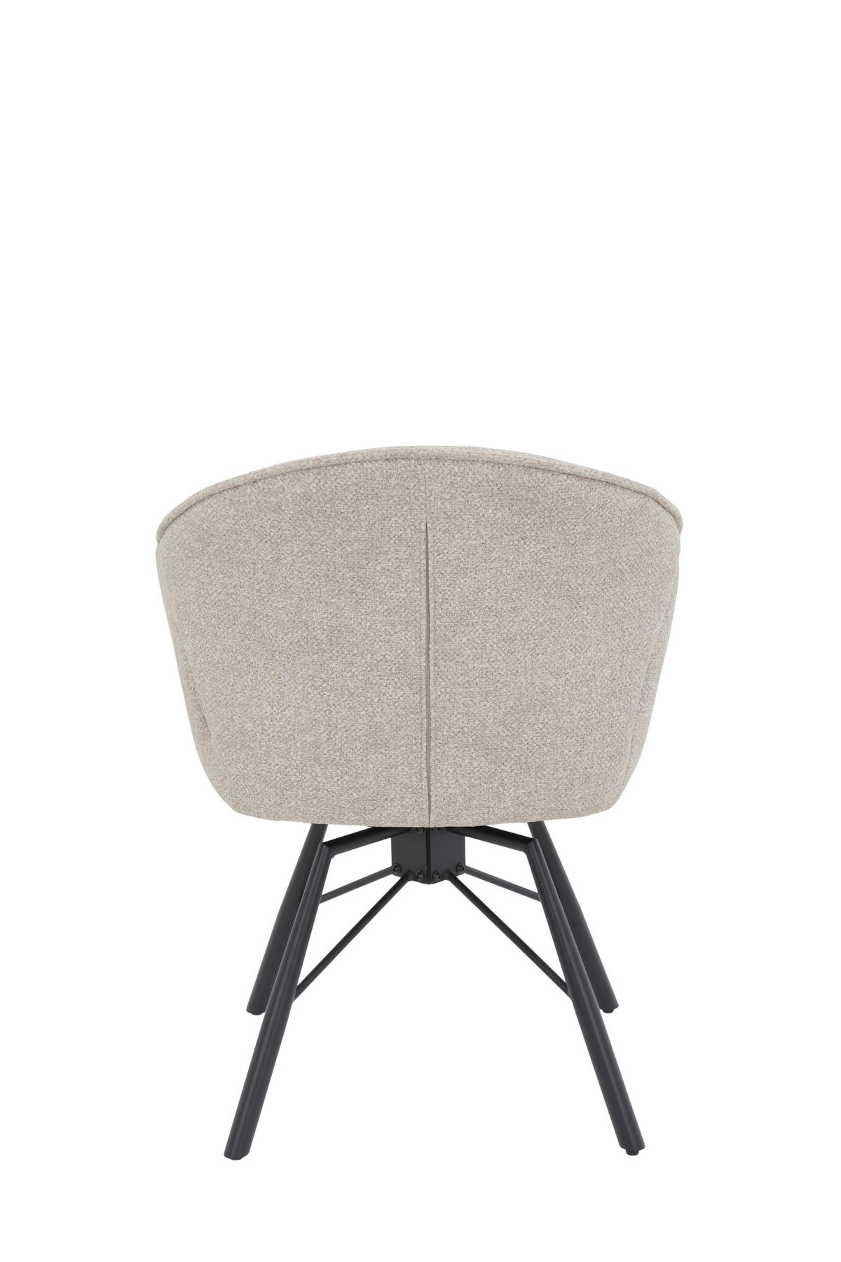 ARMLEHNSTUHL-SET 2 Stück  in Stahl Bouclé  - Beige/Schwarz, MODERN, Textil/Metall (62/83/66cm) - MID.YOU