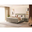 BOXSPRINGBETT 180/200 cm in Cappuccino - Schwarz/Cappuccino, Design, Textil/Metall (180/200cm) - Esposa