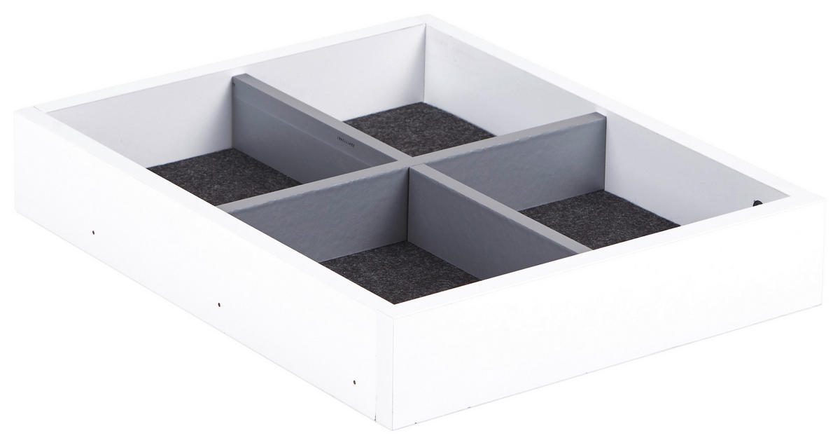 Sertar 46,8/8,1/37,5 cm   - alb, material pe bază de lemn (46,8/8,1/37,5cm) - Hom`in