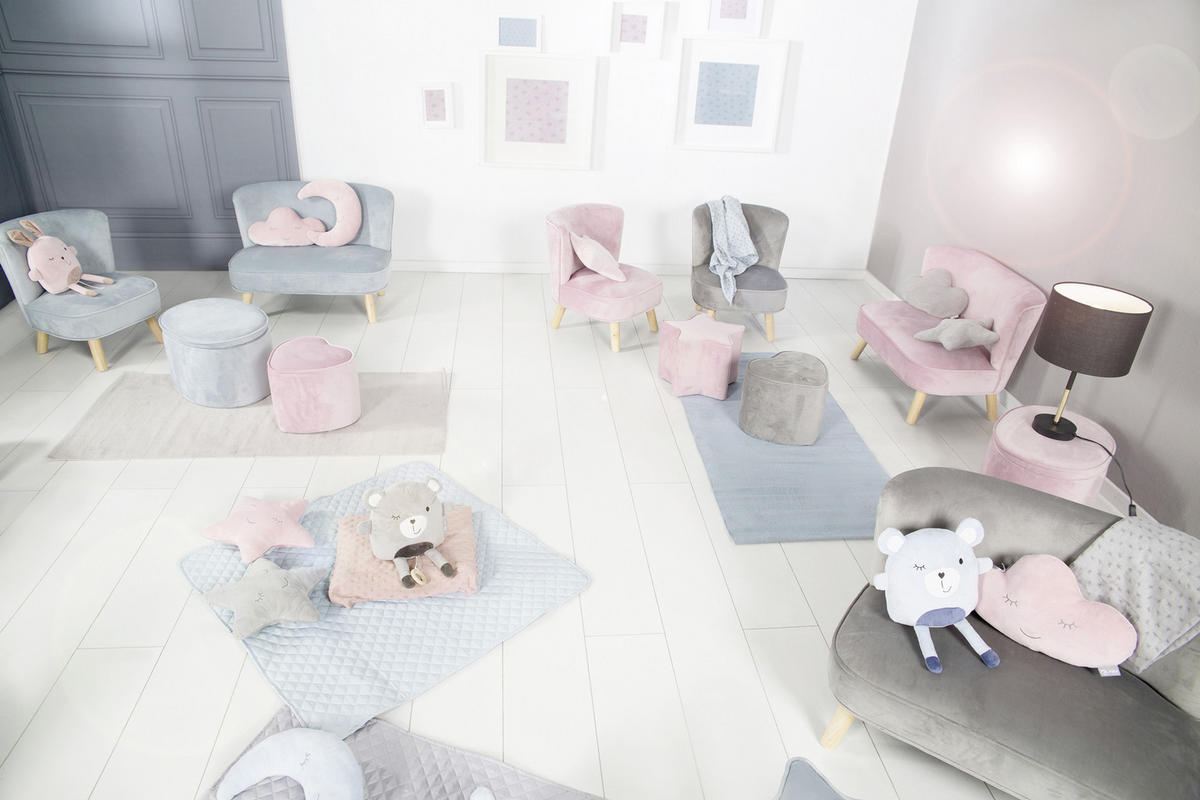 KINDERSOFA - Rosa, Basics, Textil (70/50/48cm) - Roba