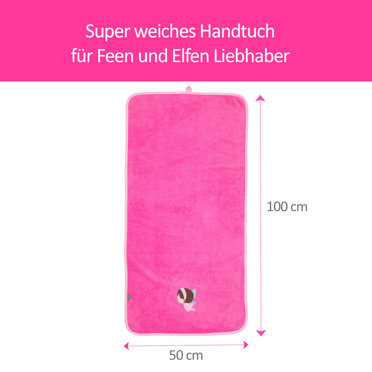 HANDTUCH 50/100 cm ELFE Pink  - Pink, Basics, Textil (50/100cm)