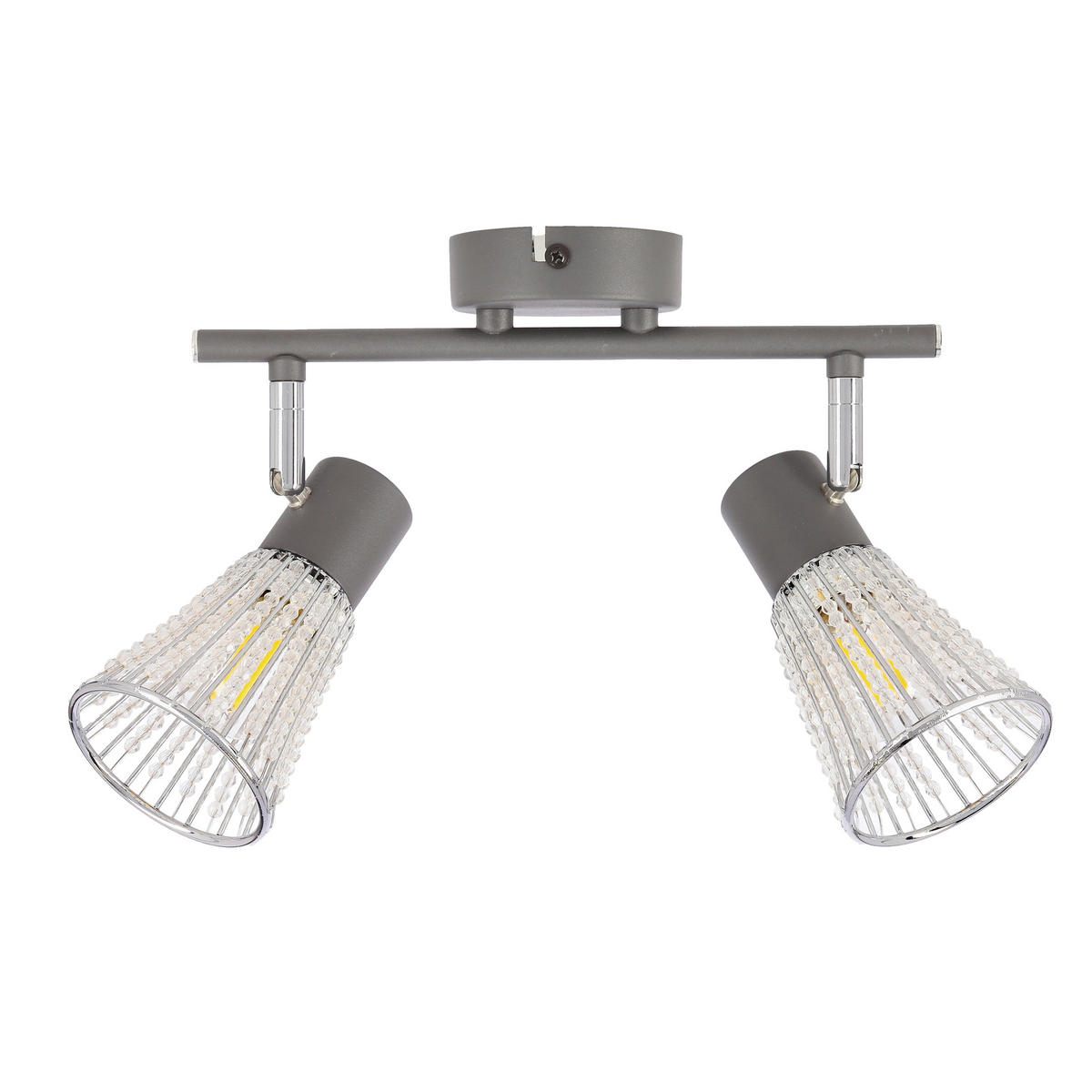 WANDLEUCHTE Curtis 8/38/20 cm  - Grau, Design, Metall (8/38/20cm)