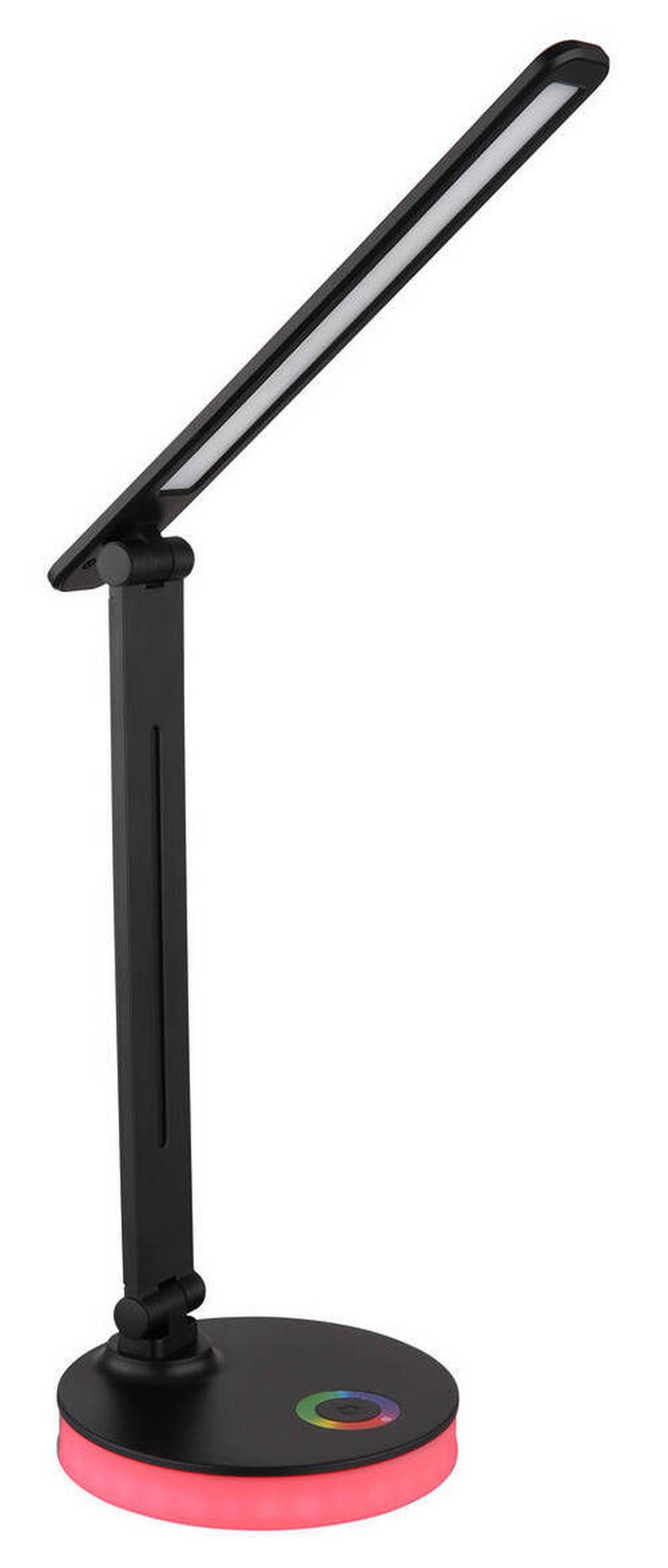LED-SCHREIBTISCHLEUCHTE - Opal/Schwarz, Design, Kunststoff (28/15/50cm) - Globo