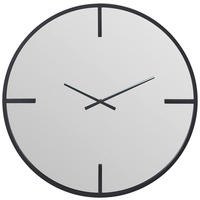 WANDUHR Schwarz 80/80/4 cm  - Schwarz, Design, Glas/Holzwerkstoff (80/80/4cm) - Xora