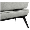 ECKBANK 235/165 cm Webstoff Schwarz, Hellgrau Buche massiv - Hellgrau/Schwarz, Basics, Holz/Textil (235/165cm) - Carryhome