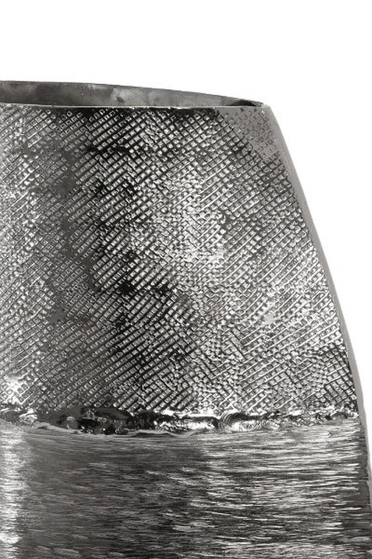 VASE VALERIO 30 cm  - Silberfarben, Basics, Metall (20/30/7cm)