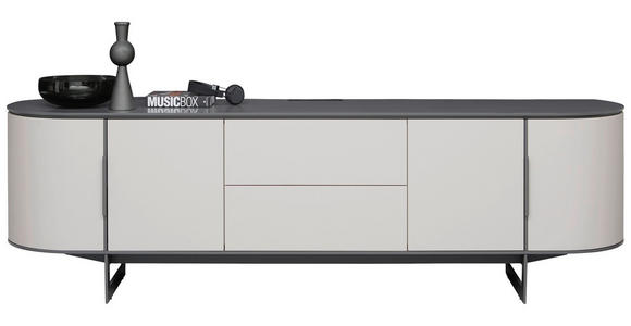 LOWBOARD 220/65/45 cm - Anthrazit/Beige, Design, Holzwerkstoff/Metall (220/65/45cm) - Ambiente