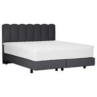 BOXSPRINGBETT 180/200 cm,  in Anthrazit, Topper, Matratzen, H3 = fest  - Anthrazit/Schwarz, Design, Holzwerkstoff/Textil (180/200cm) - Esposa