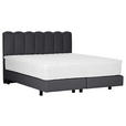 BOXSPRINGBETT 180/200 cm,  in Anthrazit, Topper, Matratzen, H3 = fest  - Anthrazit/Schwarz, Design, Holzwerkstoff/Textil (180/200cm) - Esposa