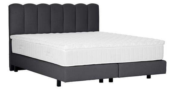 BOXSPRINGBETT 180/200 cm,  in Anthrazit, Topper, Matratzen, H3 = fest  - Anthrazit/Schwarz, Design, Holzwerkstoff/Textil (180/200cm) - Esposa