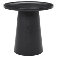 BEISTELLTISCH 33/33/43 cm Akazie vollmassiv Schwarz rund  - Schwarz, Design, Holz (33/33/43cm) - Carryhome