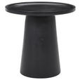 BEISTELLTISCH 33/33/43 cm Akazie vollmassiv Schwarz rund  - Schwarz, Design, Holz (33/33/43cm) - Carryhome