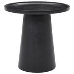 BEISTELLTISCH 33/33/43 cm Akazie vollmassiv Schwarz rund  - Schwarz, Design, Holz (33/33/43cm) - Carryhome