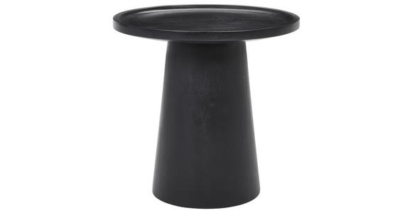 BEISTELLTISCH 33/33/43 cm Akazie vollmassiv Schwarz rund  - Schwarz, Design, Holz (33/33/43cm) - Carryhome