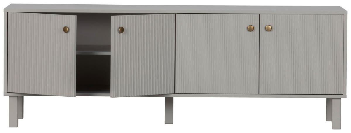 LOWBOARD Madu 160/56/46 cm  stehend  - Goldfarben/Hellgrau, Design, Holz/Metall (160/56/46cm) - Livetastic