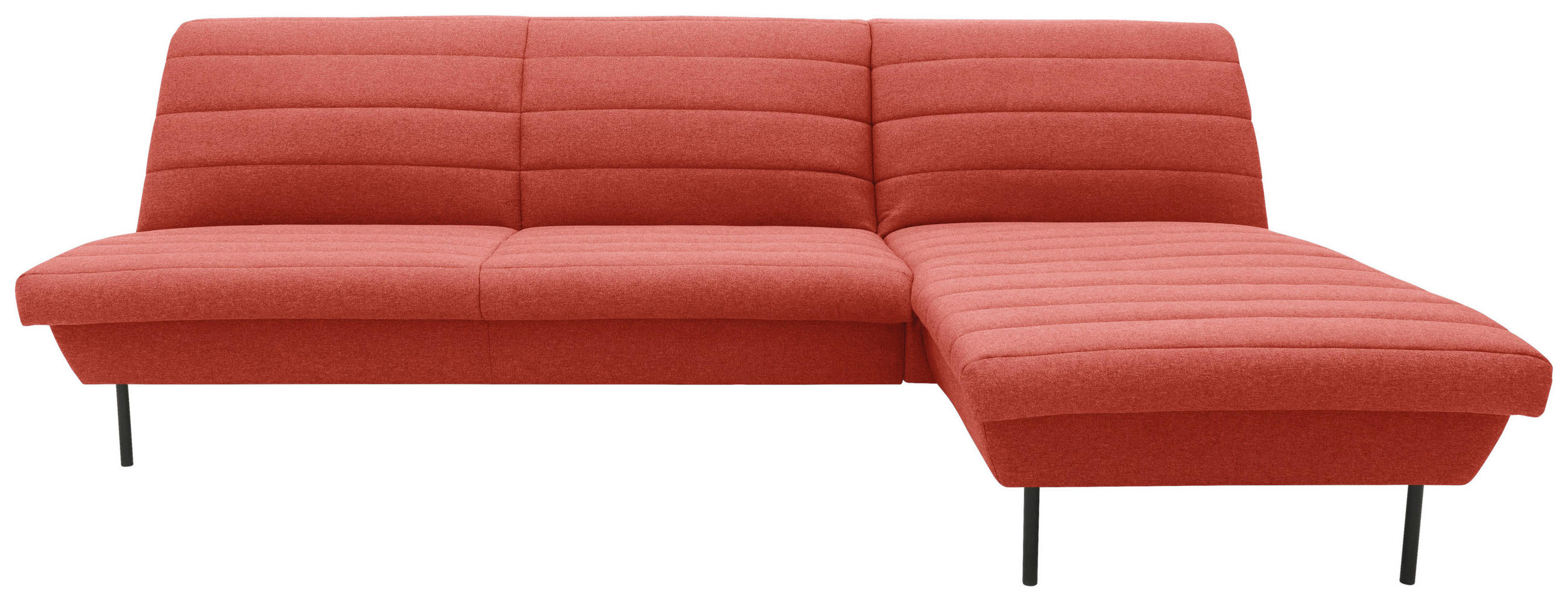 ECKSOFA Looks IX Orange Webstoff  - Schwarz/Orange, Design, Textil/Metall (274/92/168cm) - LOOKS by W.Joop