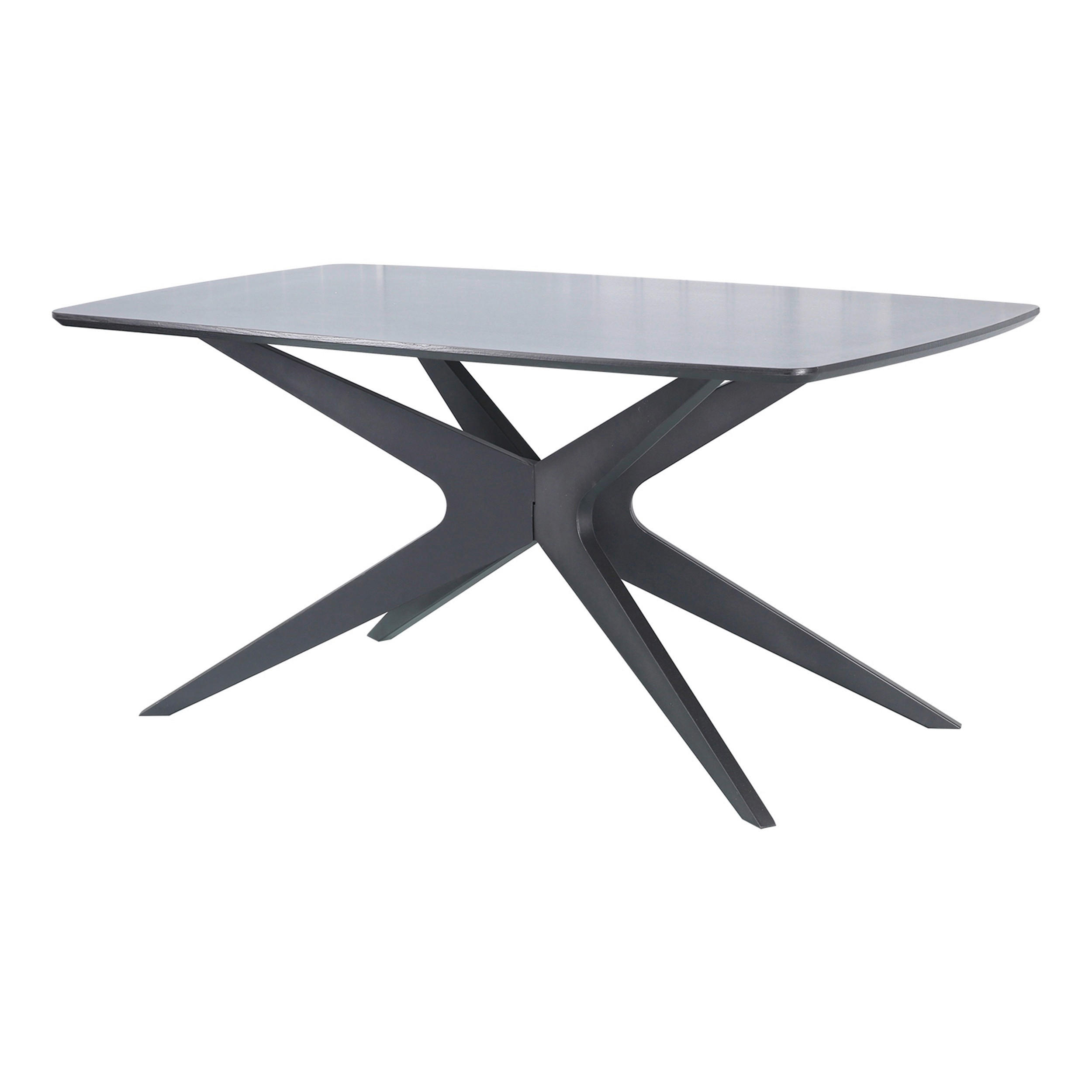 ESSTISCH 160/90/76 cm Nachbildung  Metall, Holzwerkstoff gastro- und objekttauglich rechteckig Schwarz  - Schwarz, MODERN, Holzwerkstoff/Metall (160/90/76cm) - MID.YOU