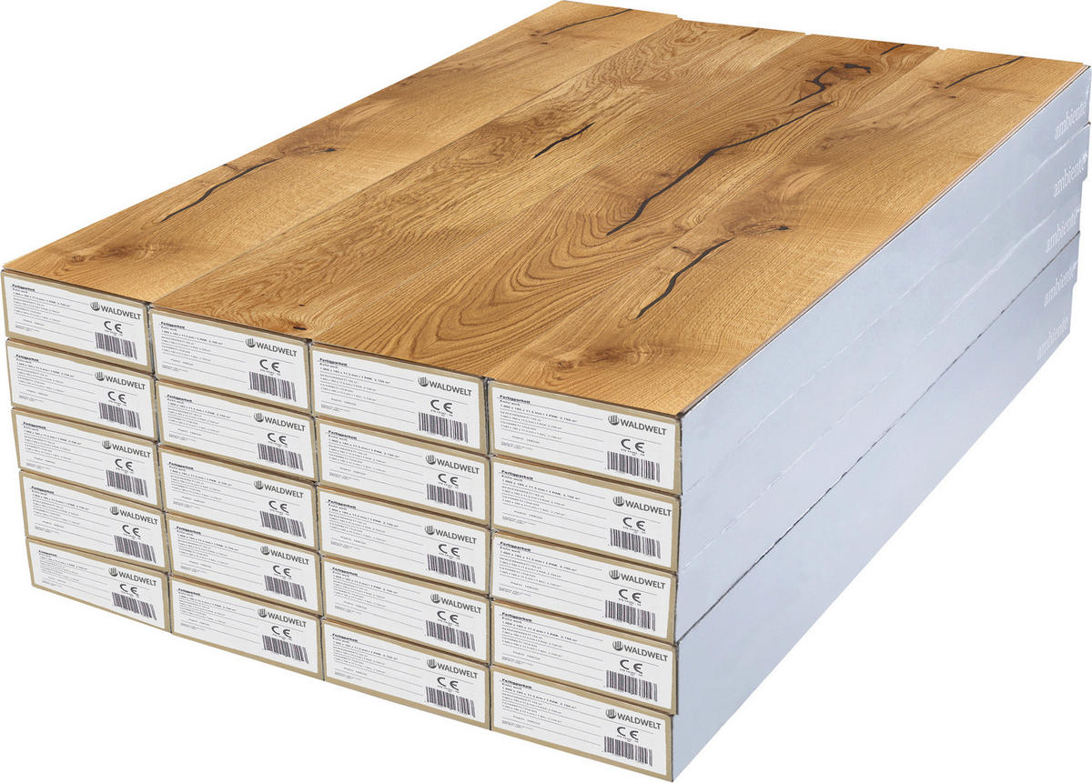 LANDHAUSDIELE, Eiche Catania  per  m² - Eichefarben, LIFESTYLE, Holz (220,5/17,6/1,2cm) - Waldwelt