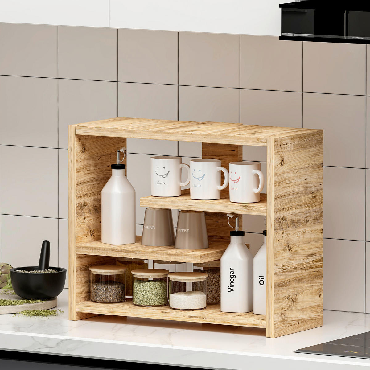 WANDREGAL Kieferfarben  - Kieferfarben, Design, Holzwerkstoff (49/40/21cm) - Livetastic