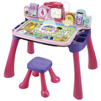 LERNSPIEL V-TECH MAGISCHER SCHREIBTISCH  - Pink/Multicolor, Basics, Kunststoff (58,5/40,6/17cm) - Vtech