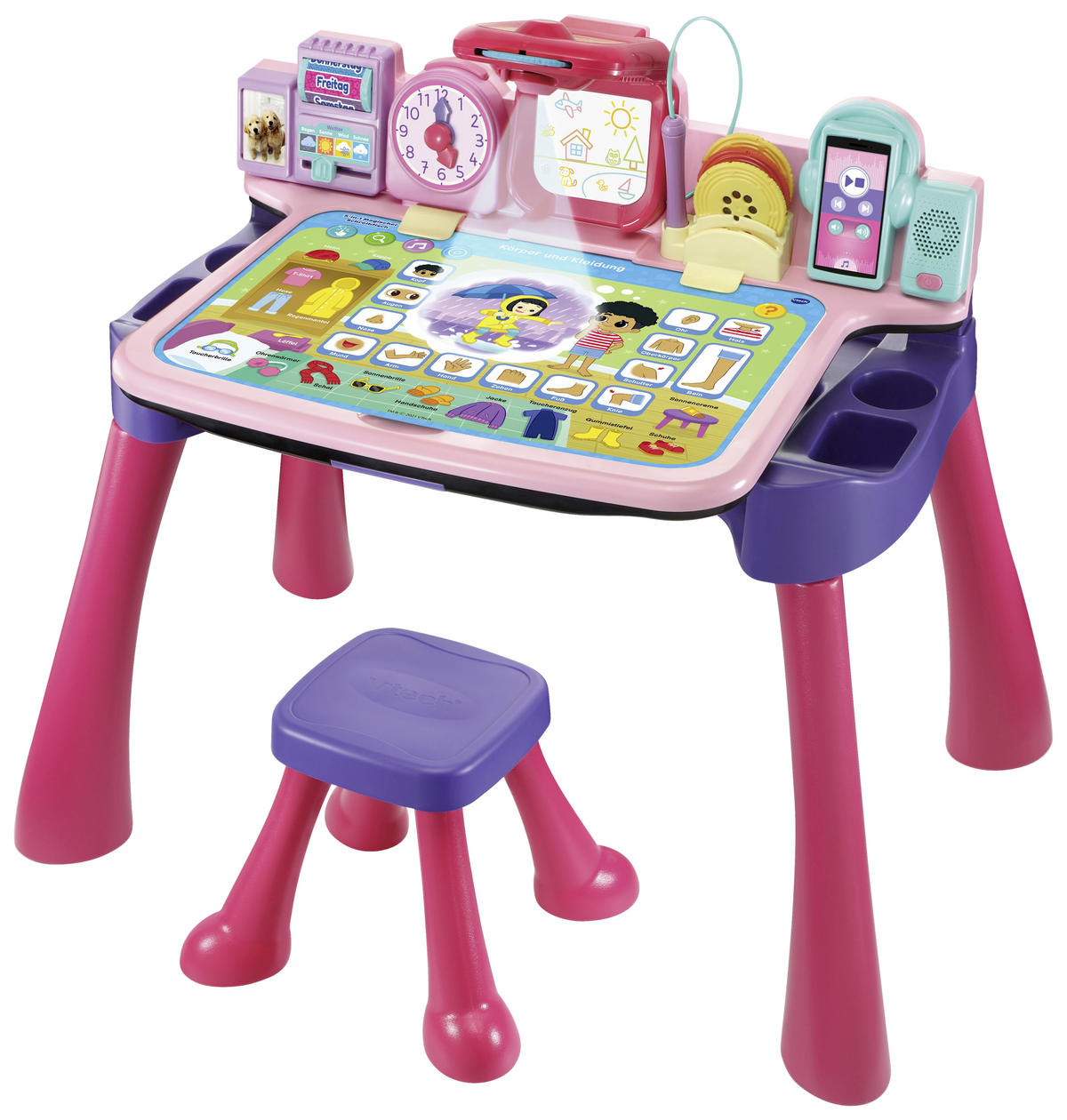 LERNSPIEL V-TECH MAGISCHER SCHREIBTISCH  - Pink/Multicolor, Basics, Kunststoff (58,5/40,6/17cm) - Vtech