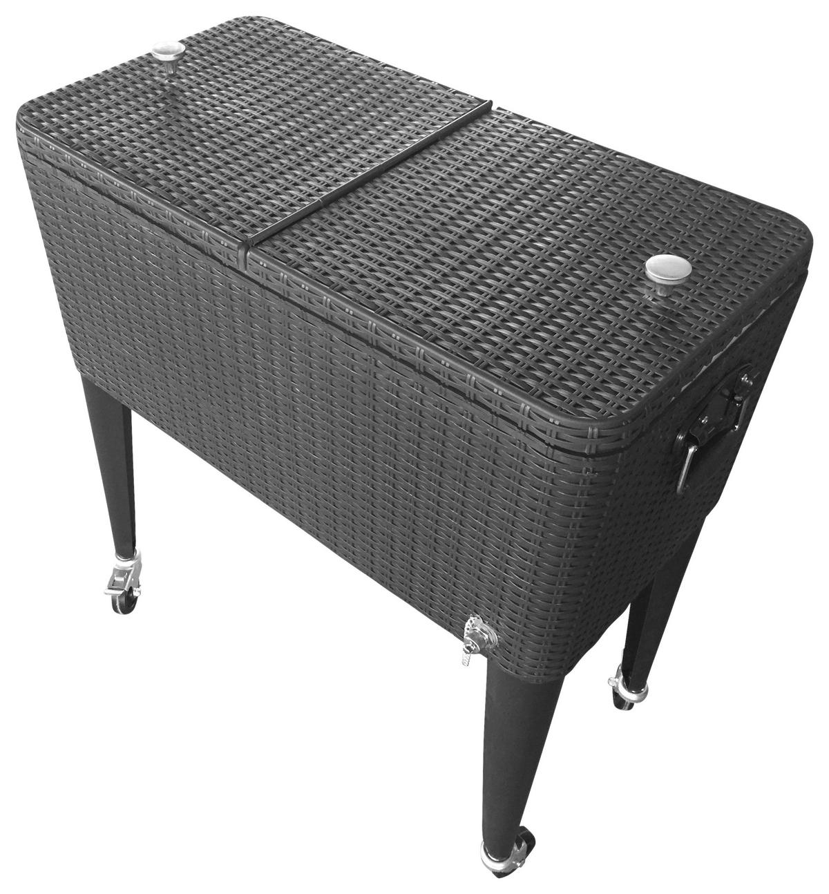 KÜHLBOX Schwarz  - Schwarz, KONVENTIONELL, Metall (43,00/89,00/92,00cm) - Ambia Garden