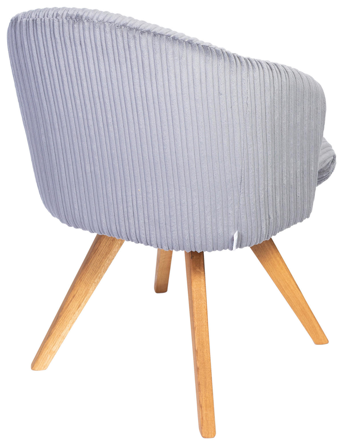 ARMLEHNSTUHL  in Feincord  - Dunkelgrau/Eichefarben, KONVENTIONELL, Holz/Textil (59/64/58cm) - Stylife