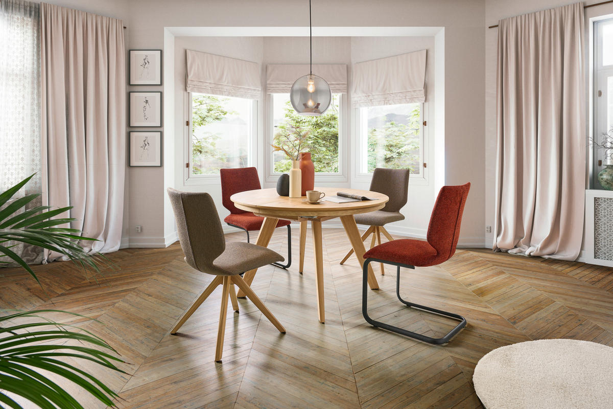 ESSTISCH in Holz 120-170/120/75 cm  - Eichefarben, Design, Holz (120-170/120/75cm) - Venjakob