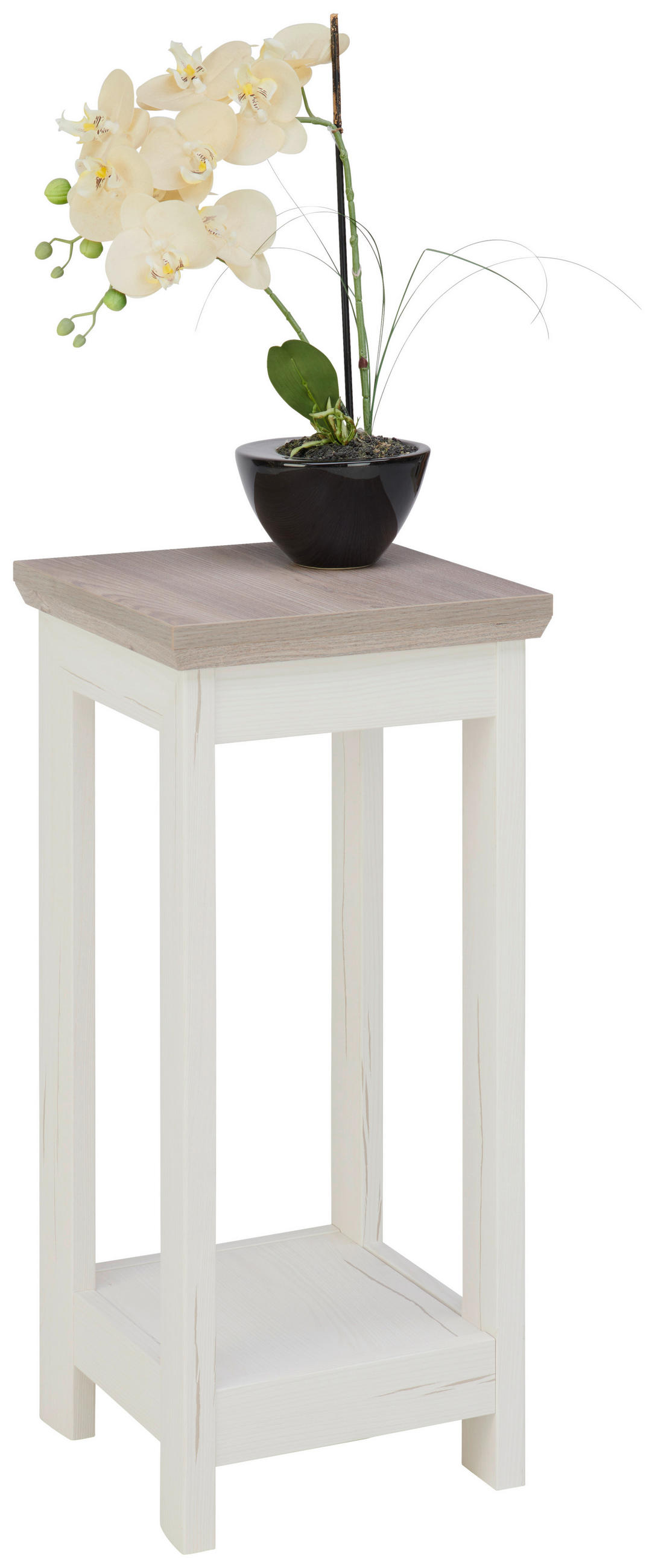 BLUMENSTÄNDER Holzwerkstoff - Weiß/Grau, LIFESTYLE, Holzwerkstoff (30/30/65cm) - Hom`in