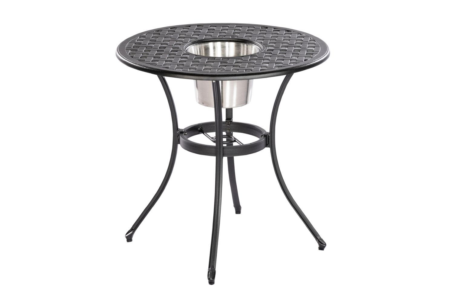 GARTENTISCH Metall rund  - Graphitfarben, ROMANTIK / LANDHAUS, Metall (70/70/70cm) - Gardenson