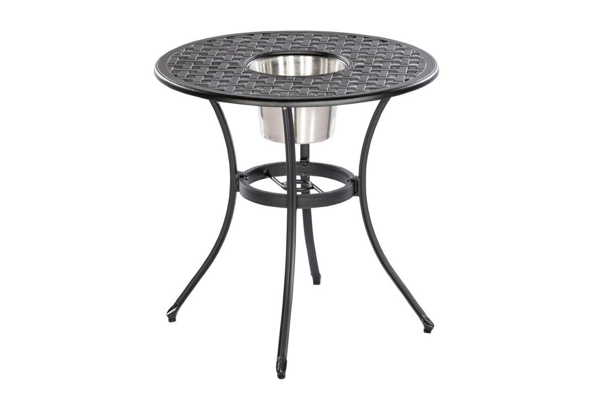 GARTENTISCH Metall rund  - Graphitfarben, ROMANTIK / LANDHAUS, Metall (70/70/70cm) - Gardenson