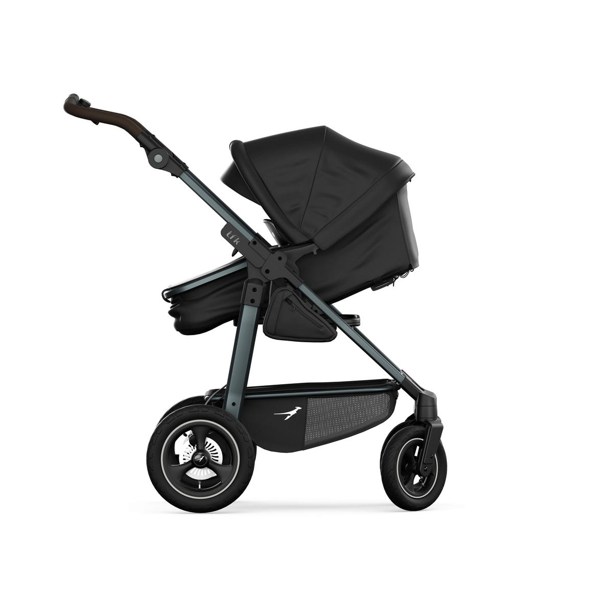 KOMBIKINDERWAGEN  mono4 2-in-1 Kombikinderwagen  schwarz  - Schwarz, Basics, Textil/Metall (57/110/108cm) - TFK