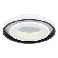 DECKENLEUCHTE 50/8 cm   - Klar/Opal, Basics, Kunststoff/Metall (50/8cm) - Globo