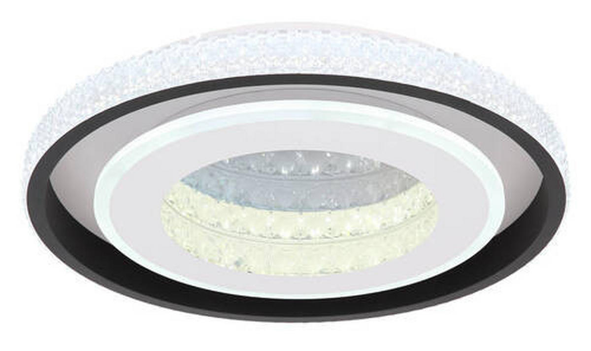 DECKENLEUCHTE 50/8 cm   - Klar/Opal, Basics, Kunststoff/Metall (50/8cm) - Globo