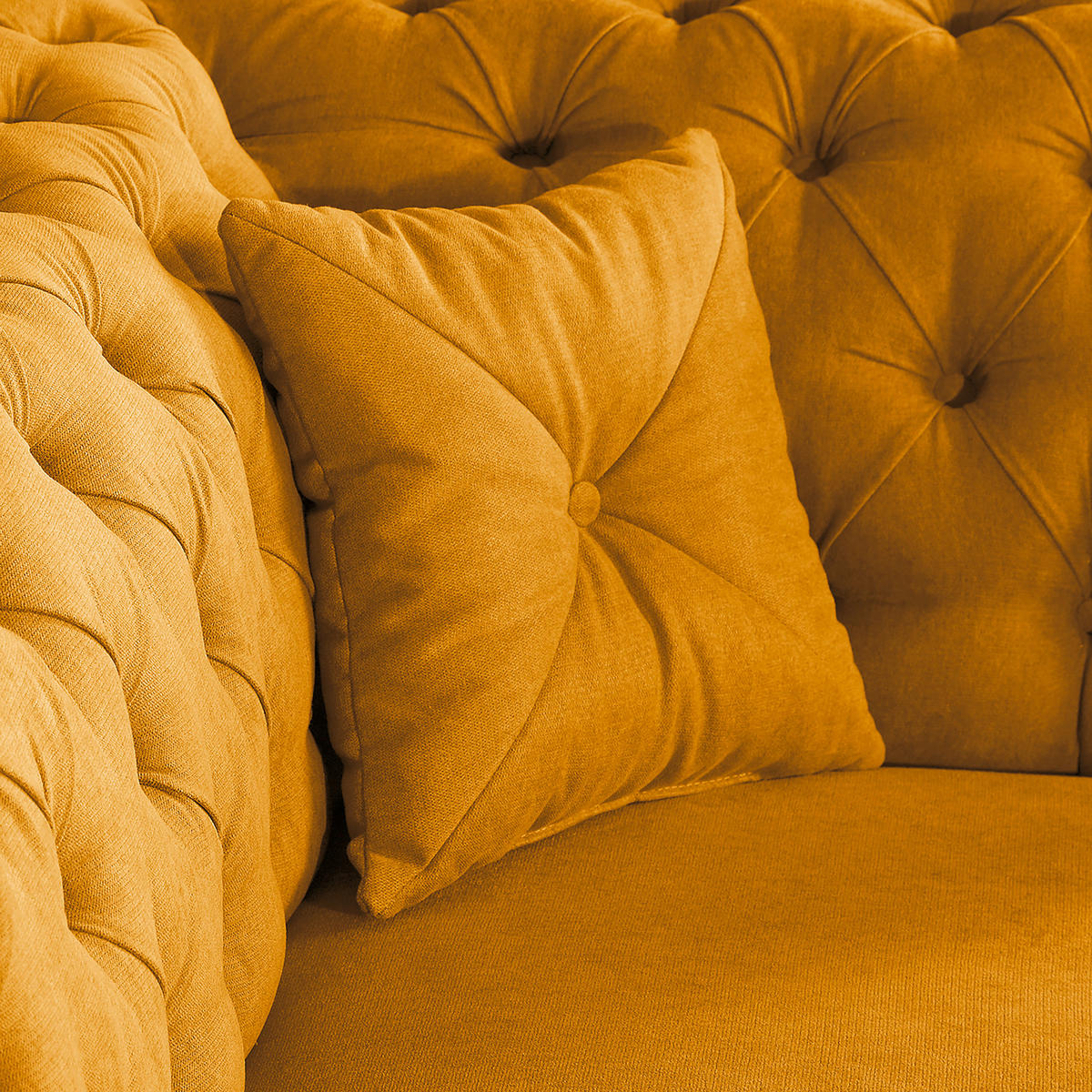 3-SITZER-SOFA in Mikrofaser Senfgelb  - Senfgelb/Braun, Design, Holz/Textil (232/79/97cm) - Livetastic