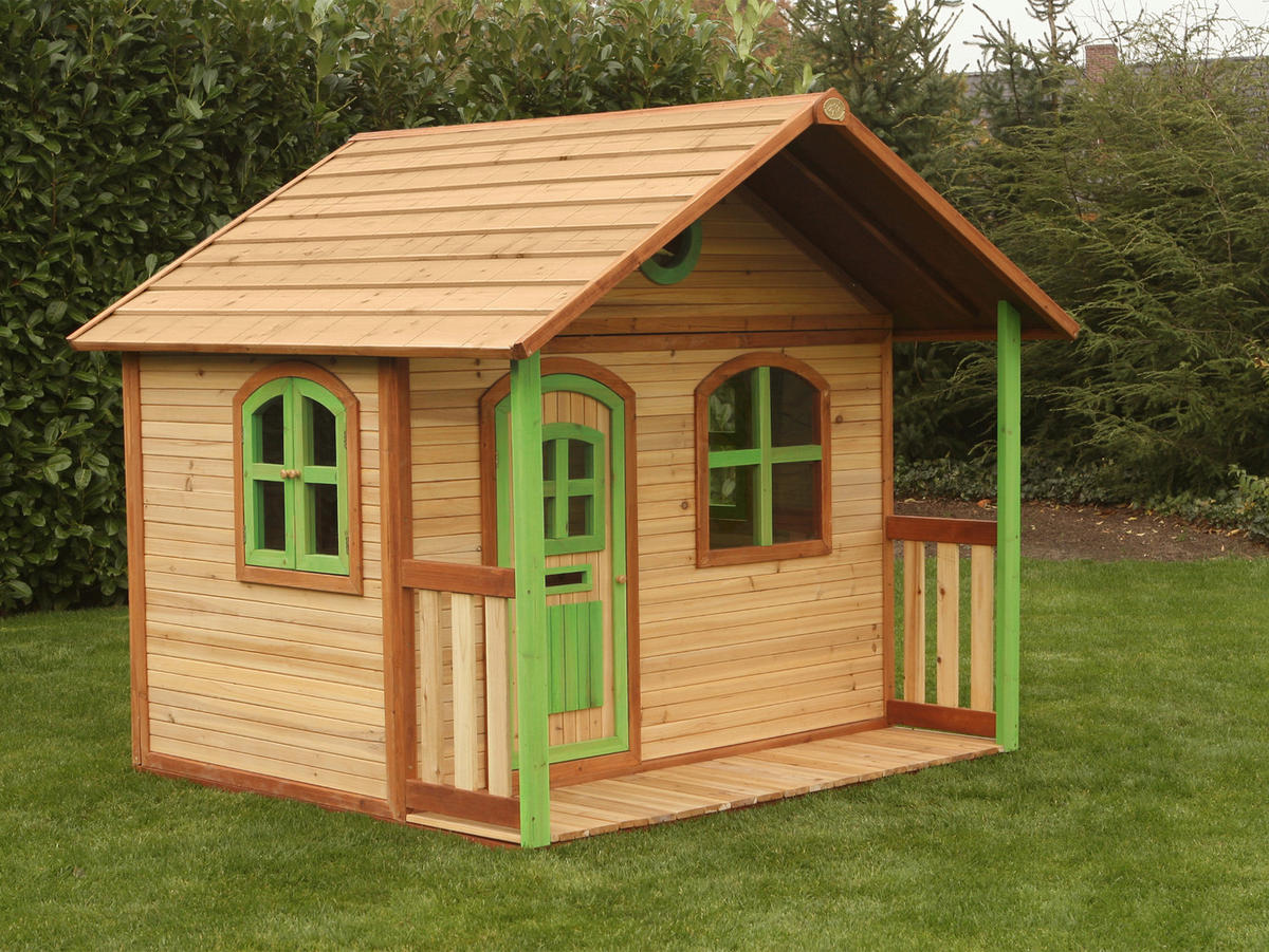 SPIELHAUS 202/180/191 cm  - Braun/Grün, KONVENTIONELL, Holz (202/180/191cm) - Ambia Garden