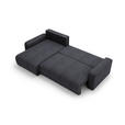 ECKSOFA in Cord Graphitfarben  - Schwarz/Graphitfarben, MODERN, Kunststoff/Textil (150/245cm) - Carryhome