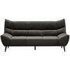 3-SITZER-SOFA Mikrofaser Dunkelgrau  - Dunkelgrau/Schwarz, Design, Textil/Metall (222/106/99cm) - Xora