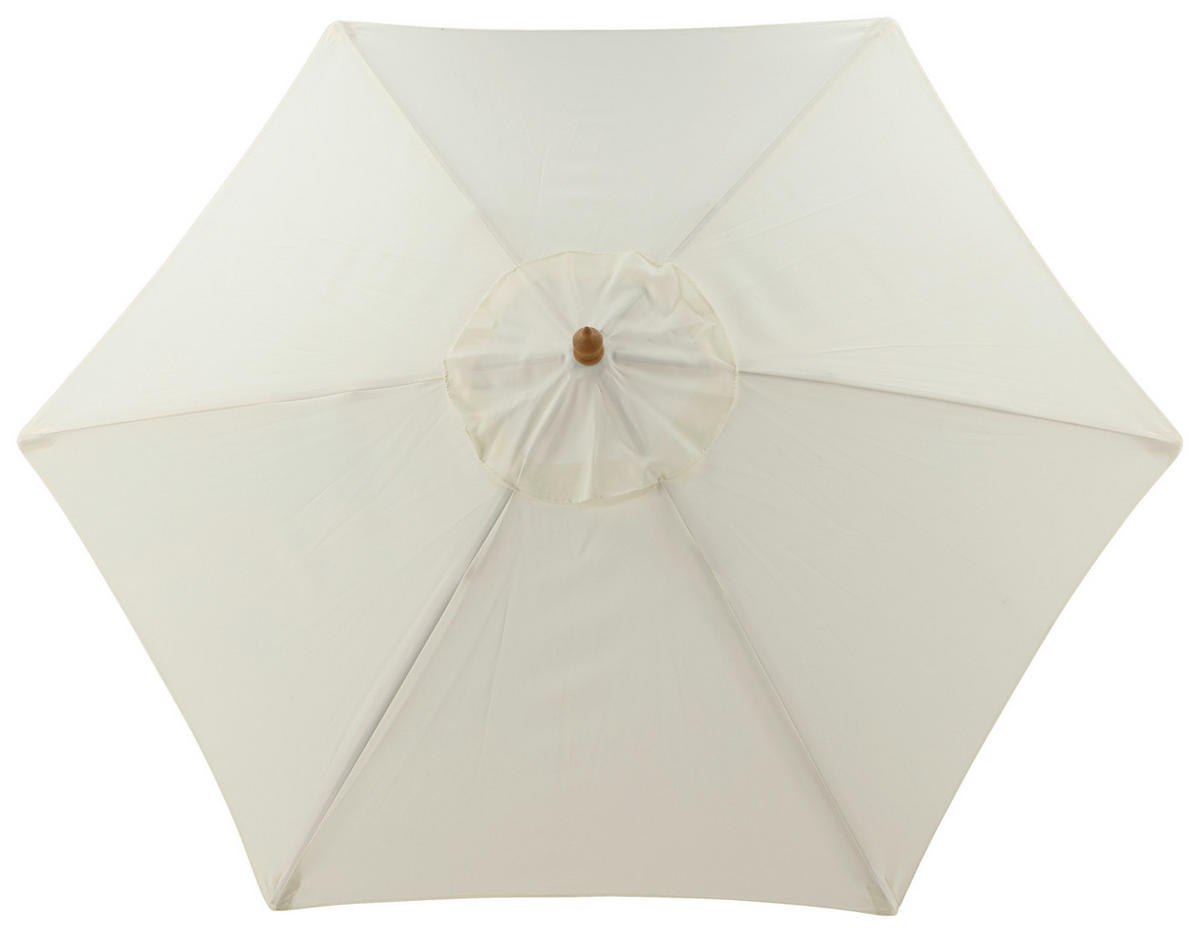 SONNENSCHIRM  250/232 cm  - Weiß, KONVENTIONELL (250/232cm) - Gardenson