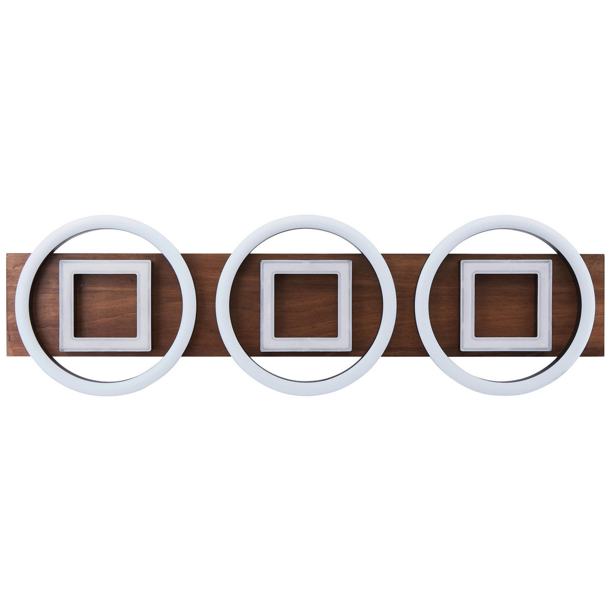 LED-DECKENLEUCHTE    67/6,5/20 cm  - Eiche dunkel/Schwarz, Design, Holz/Kunststoff (67/6,5/20cm) - Brilliant