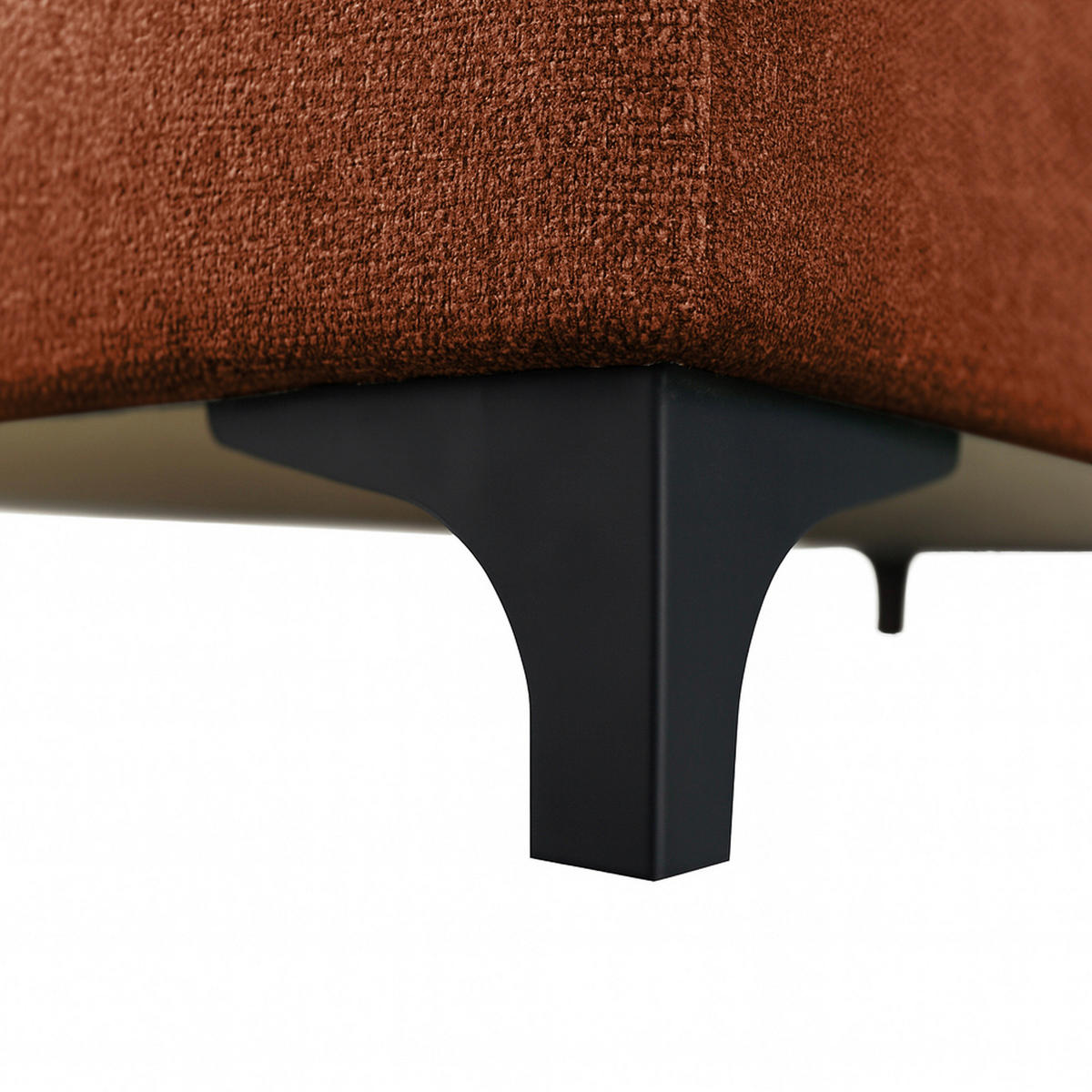 ECKSOFA SOLEI Rot Chenille Zierkissen, Bettkasten, Kopfstütze  - Rot/Schwarz, Design, Kunststoff/Textil (203/265cm) - MID.YOU