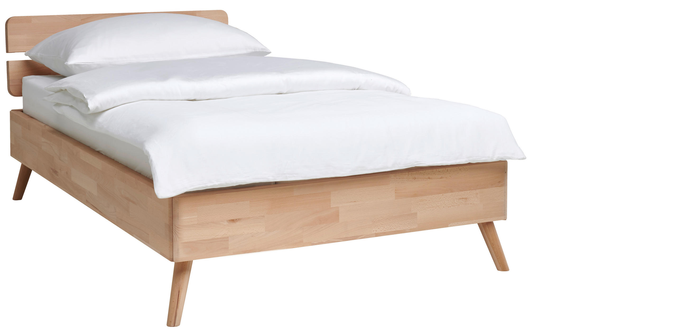 BETT 90/200 cm  in Kernbuche   - Kernbuche, Natur, Holz (90/200cm) - MID.YOU