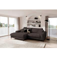 ECKSOFA  in Flachgewebe Braun  177/253 cm  - Schwarz/Braun, Design, Textil/Metall (177/253cm) - Dieter Knoll