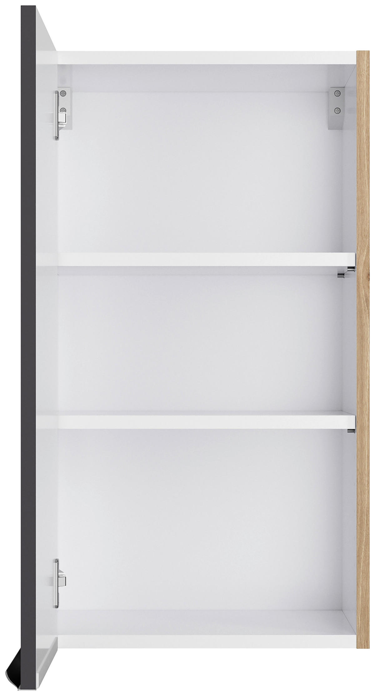 KÜCHENLEERBLOCK 270 cm   in Anthrazit, Eichefarben  - Edelstahlfarben/Eichefarben, Basics, Holzwerkstoff/Metall (270cm) - Optifit