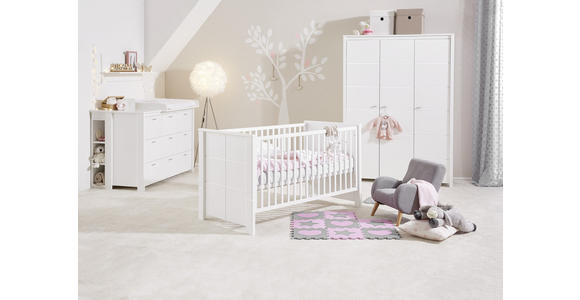 GITTERBETT Julija  - Weiß, Trend, Holz (147/85/80cm) - My Baby Lou