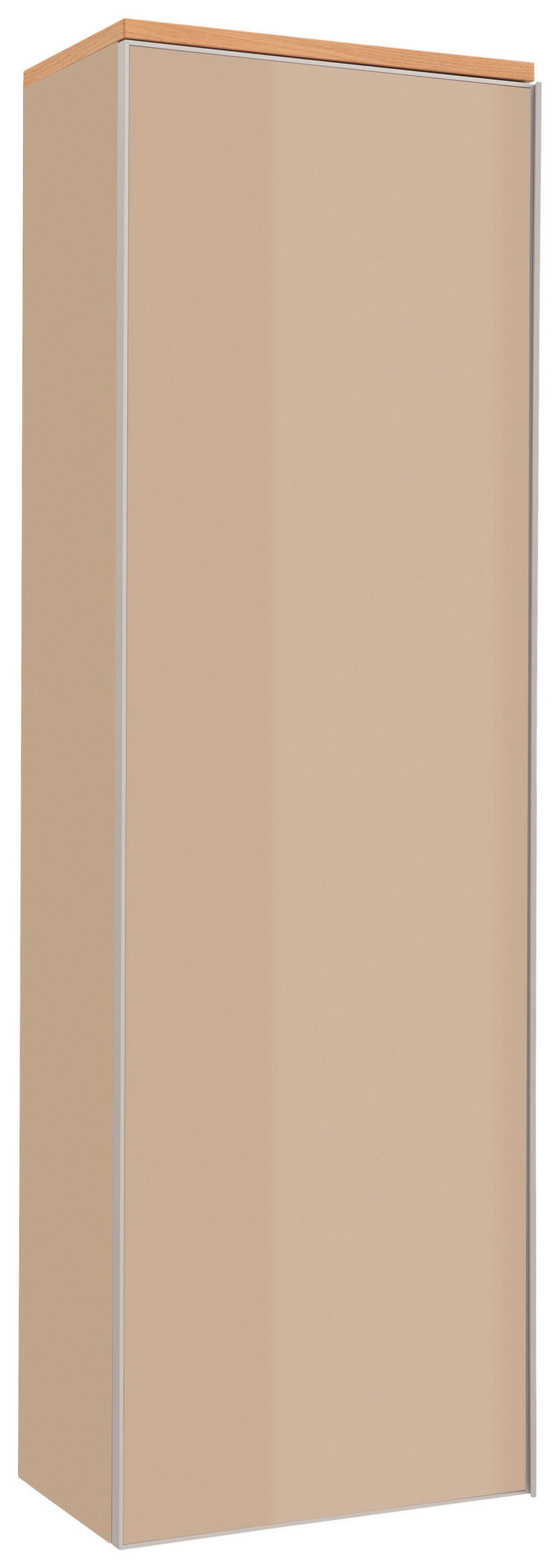 GARDEROBENSCHRANK  in 54/170/31 cm  - Eichefarben/Silberfarben, Design, Glas/Holz (54/170/31cm)